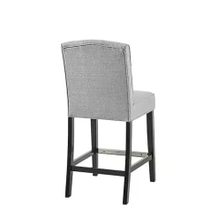 Sale Kirklands Home Upholstered Tufted Button Back Counter Stool Gray