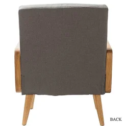 Discount Kirklands Home Upholstered Velvet Accent Chair Gray