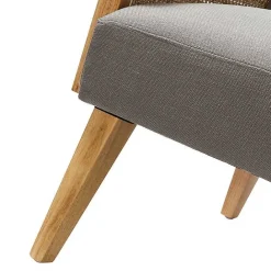 Discount Kirklands Home Upholstered Velvet Accent Chair Gray