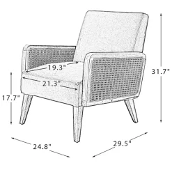 Discount Kirklands Home Upholstered Velvet Accent Chair Gray