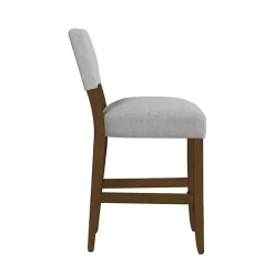 Hot Kirklands Home Upholstered Wood Counter Stool Gray