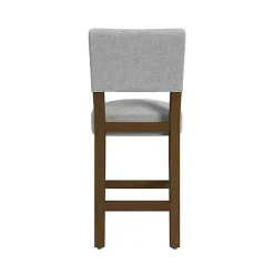 Hot Kirklands Home Upholstered Wood Counter Stool Gray