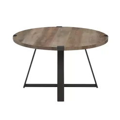 New Kirklands Home Urban Rustic Round Coffee Table Gray