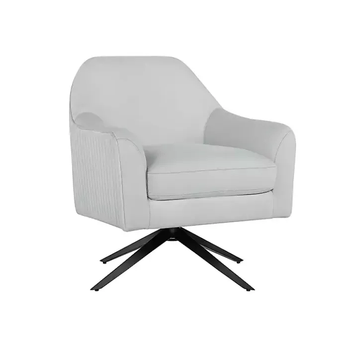 Hot Kirklands Home Velvet Swivel Accent Chair Gray