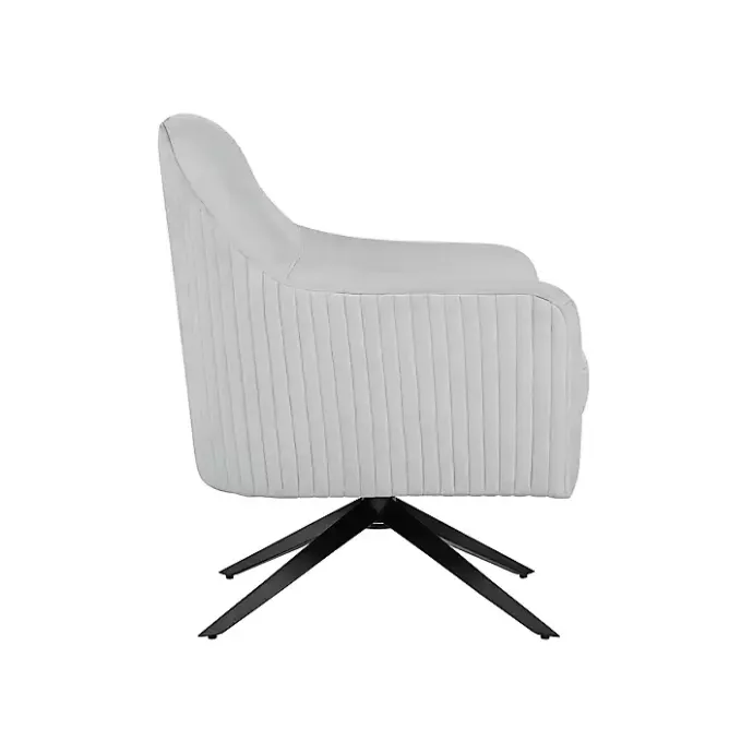 Hot Kirklands Home Velvet Swivel Accent Chair Gray