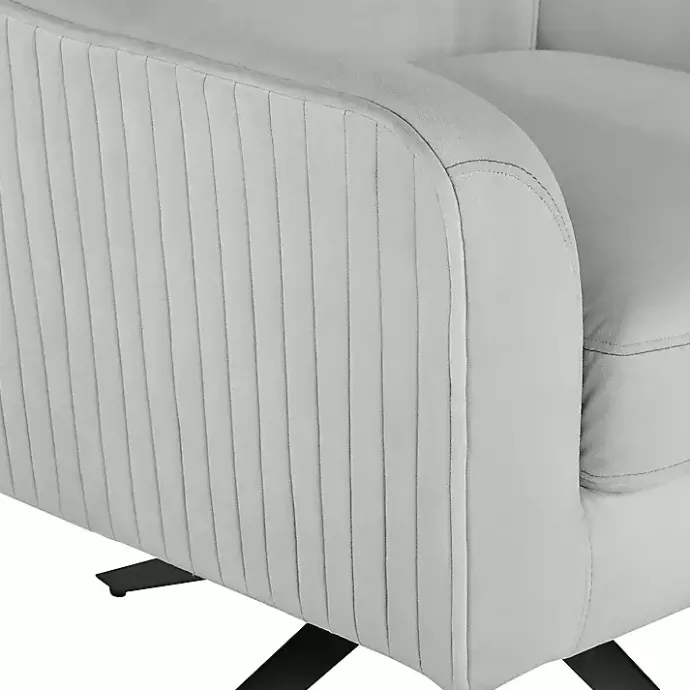 Hot Kirklands Home Velvet Swivel Accent Chair Gray