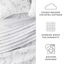 Online Kirklands Home Gray Vines Reversible 2-pc. Twin Quilt Set