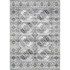 Hot Kirklands Home Vintage Circular Patterns Area Rug, 5x7 Gray