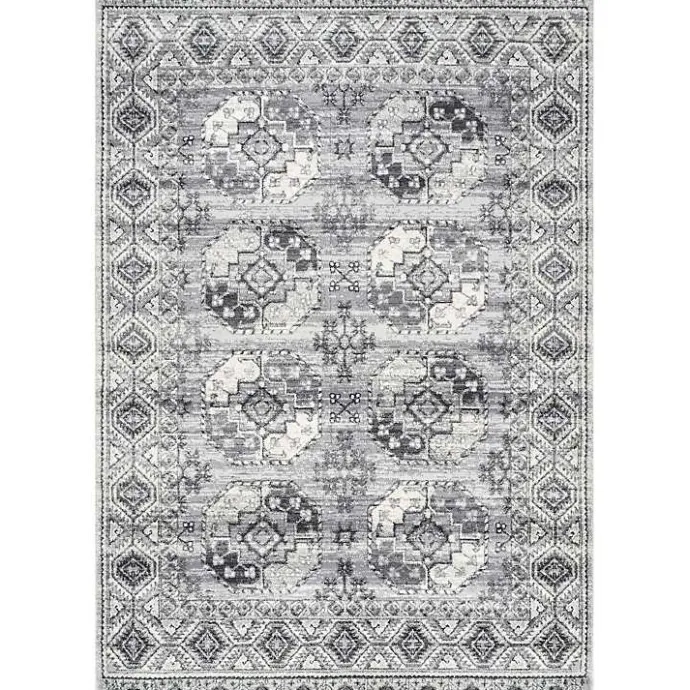 Hot Kirklands Home Vintage Circular Patterns Area Rug, 5x7 Gray