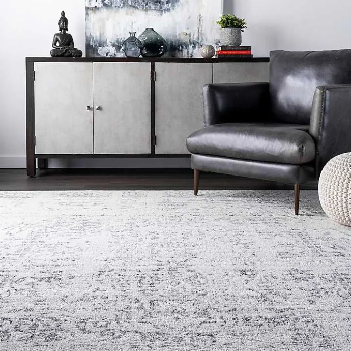 Discount Kirklands Home Gray Vintage Distressed Area Rug, 8x12