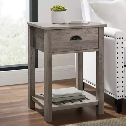 Online Kirklands Home Wash Country Accent Table Gray
