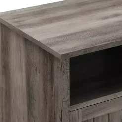 Best Kirklands Home Wash Grooved Door Side Table Gray
