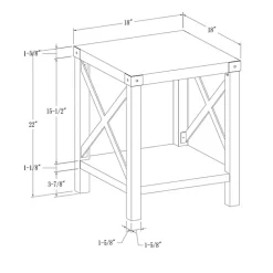 Best Kirklands Home Wash Industrial X-Frame Accent Table Gray