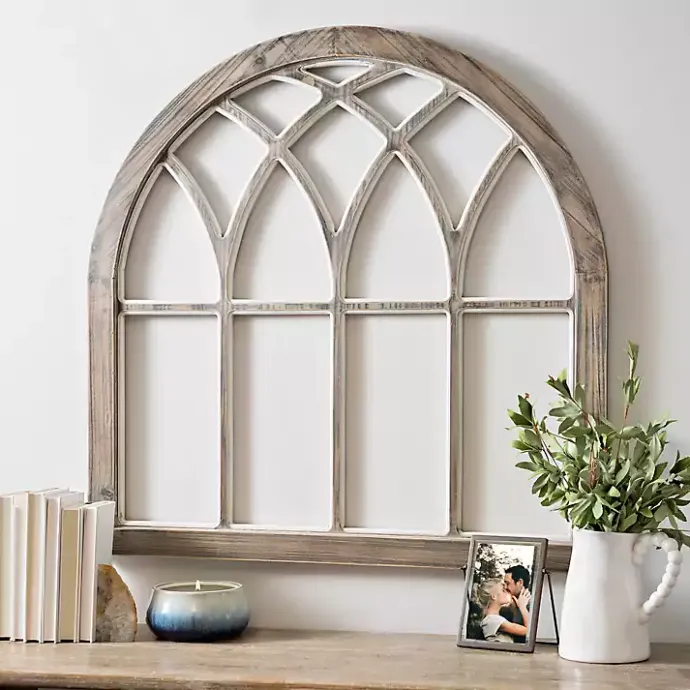 Hot Kirklands Home Weathered Arch Wood Wall Plaque Gray