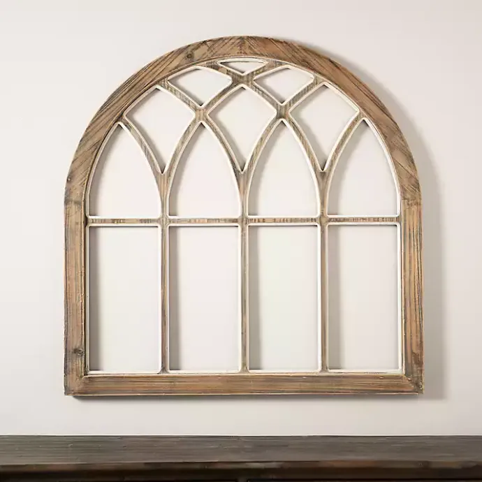 Hot Kirklands Home Weathered Arch Wood Wall Plaque Gray