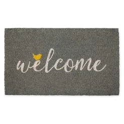 Hot Kirklands Home Gray Welcome Bird Coir Doormat