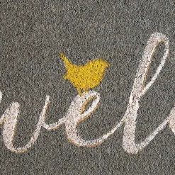 Hot Kirklands Home Gray Welcome Bird Coir Doormat