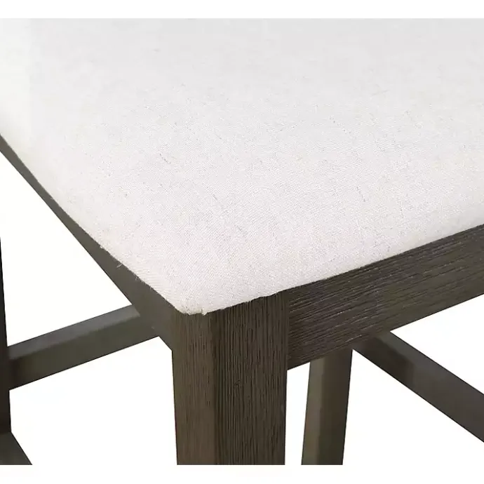 New Kirklands Home Gray Wilbur Cane Back Counter Stools, Set of 2