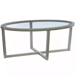 Outlet Kirklands Home Wood & Glass Top 3-pc. Table Set Gray