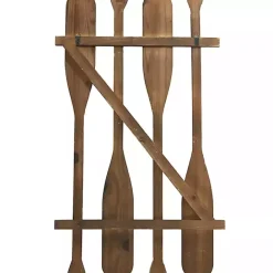 Outlet Kirklands Home Gray Wood Arrow and Striped Paddle Wall Plaque