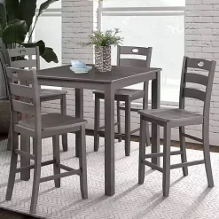 Kirklands Home Wood Brooke 5-pc. Counter Height Set Gray