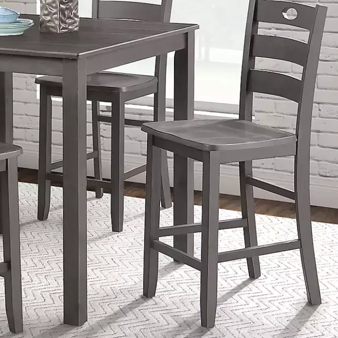 Kirklands Home Wood Brooke 5-pc. Counter Height Set Gray