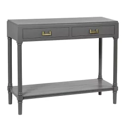 Discount Kirklands Home Wood 2-Drawer Layla Console Table Gray