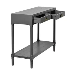 Discount Kirklands Home Wood 2-Drawer Layla Console Table Gray