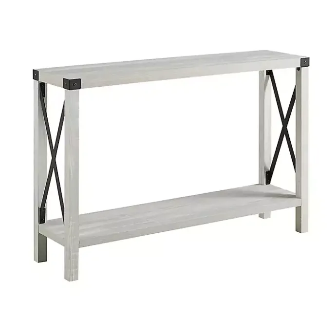 Kirklands Home Wood Farmhouse Console Table Gray