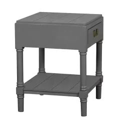 Online Kirklands Home Wood Layla Accent Table Gray