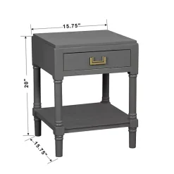 Online Kirklands Home Wood Layla Accent Table Gray