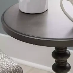 Online Kirklands Home Wood Spindle Side Table Gray
