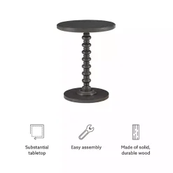 Online Kirklands Home Wood Spindle Side Table Gray