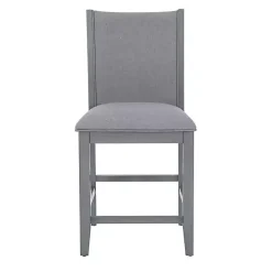 Sale Kirklands Home Wood Upholstered Counter Stools, Set of 2 Gray