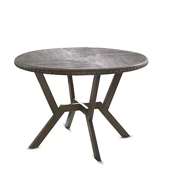 Best Kirklands Home Gray Wood Upholstered 5-pc. Dining Set