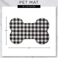 Best Kirklands Home Gray Woof Bone Pet Bowl Mat