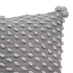 New Kirklands Home Woven Knots Outdoor Pillow Gray