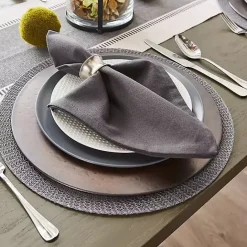 Clearance Kirklands Home Woven Round Placemats, Set of 6 Gray