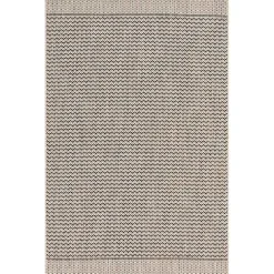 Best Kirklands Home Gray Zig Zag Stripe Outdoor Area Rug, 5x7