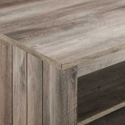 Discount Kirklands Home wash Grooved Side Panel Coffee Table Gray