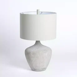 Hot Kirklands Home wash Ribbed Urn Table Lamp Gray