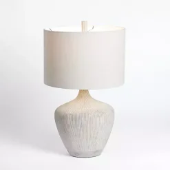 Hot Kirklands Home wash Ribbed Urn Table Lamp Gray