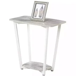 Kirklands Home Graywash Joanne Accent Table White