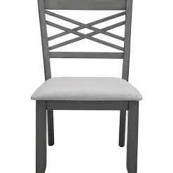 Hot Kirklands Home Graywash Wood X-Back Dining Chairs, Set of 2 White