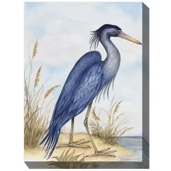 Outlet Kirklands Home Great Heron Outdoor Canvas Art Print Blue