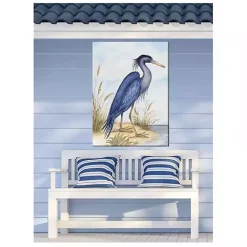 Outlet Kirklands Home Great Heron Outdoor Canvas Art Print Blue