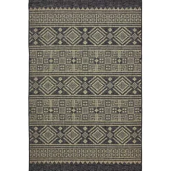 New Kirklands Home Greek Key Sun Shower Outdoor Area Rug, 7x9