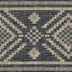 New Kirklands Home Greek Key Sun Shower Outdoor Area Rug, 7x9