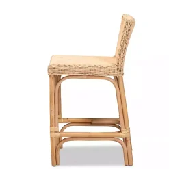Outlet Kirklands Home Greek Natural Rat Woven Counter Stool Tan