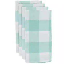 Kirklands Home and White Buffalo Plaid Napkins, Set of 4 Green